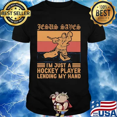 Jesus save I'm just a hockey player lending my hand vintage retro shirt