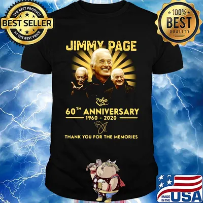 Jimmy page 60th anniversary 1960-2020 thank you for the memories signature shirt