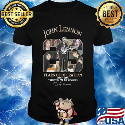 John lennon 23 years of operation 1957 1980 thank you for the memories signature shirt