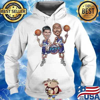 John stockton & karl malone caricaturas utah jazz basketball team s Hoodie
