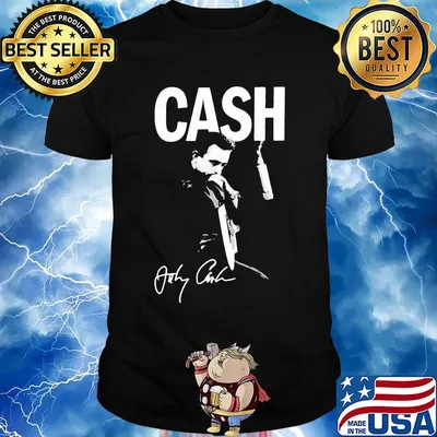 Johnny cash musician signature shirt