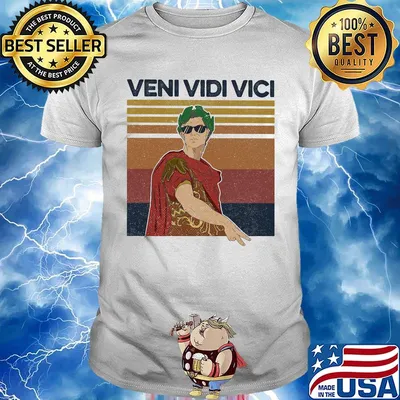 Julius Caesar Latin Quote Veni Vidi Vici Roman Vintage Retro Shirt