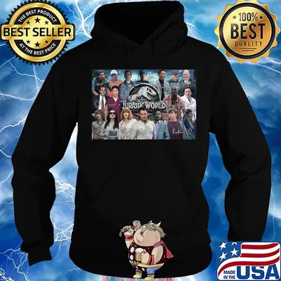Jurassic world movie characters signatures s Hoodie