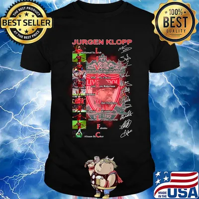 Jurgen klopp liverpool fc players signatures shirt