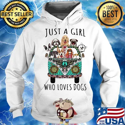 Just a girl who loves dogs peace bus s Hoodie