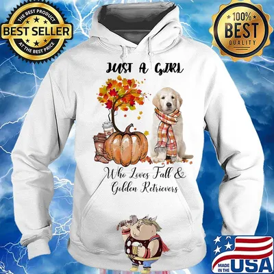 Just a girl who loves fall and golden retrivers tree pumpkin s Hoodie