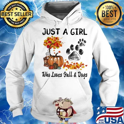Just a girl who loves fall and paw dogs pumpkin maple leaves s Hoodie