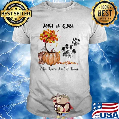 Just a girl who loves fall and paw dogs pumpkin shirt