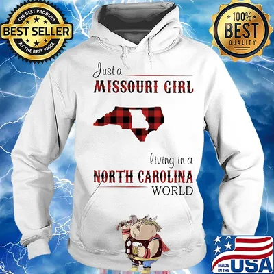 Just a Missouri Girl living in a North Carolina world Map s Hoodie