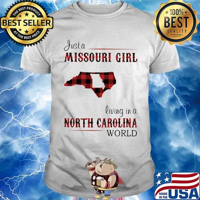 Just a Missouri Girl living in a North Carolina world Map shirt