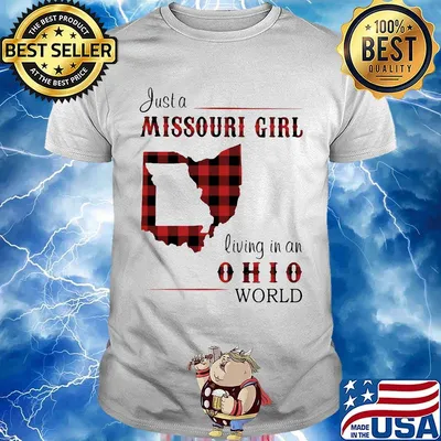 Just a Missouri Girl living in a Ohio world Map shirt
