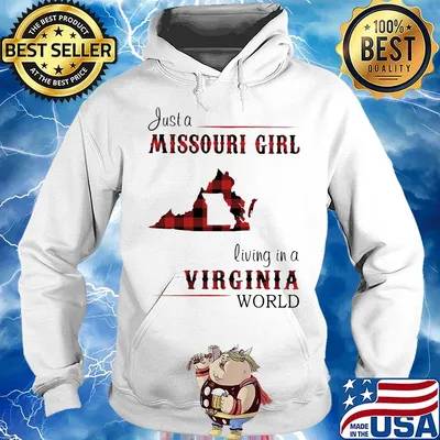 Just a Missouri Girl living in a Virginia world Map s Hoodie