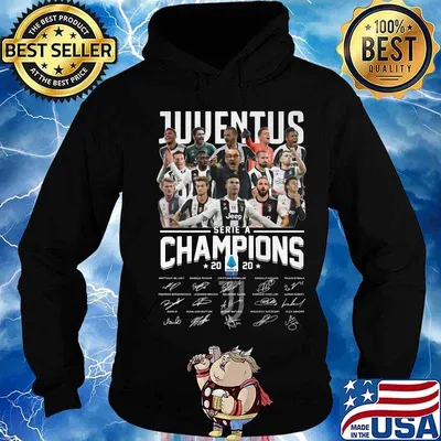 Juventus serie a champions 2020 players signatures s Hoodie
