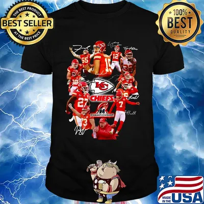 Kansas city chiefs football team signatures shirt