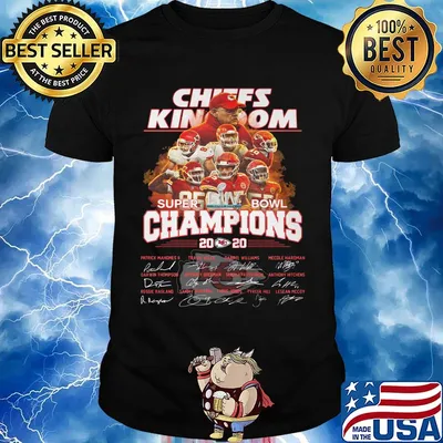 Kansas city chiefs football team super liv bowl champios 2020 players signatures shirt