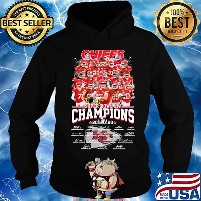 Kansas city chiefs football team super liv bowl champios 2020 signatures s Hoodie