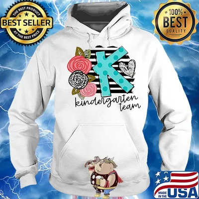 Kinderarten team flower leaf heart s Hoodie