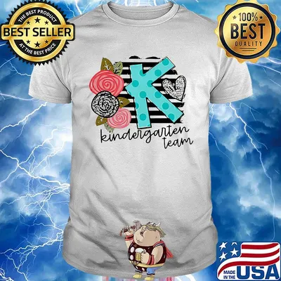 Kinderarten team flower leaf heart shirt