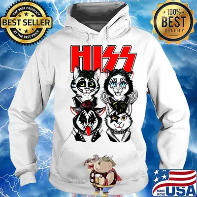 Kiss hiss cat band rock s Hoodie