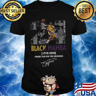 Kobe bryant 24 rest in peace black mamba 1978 2020 thank you for the memories signature shirt