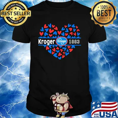 Kroger 1883 logo hearts shirt