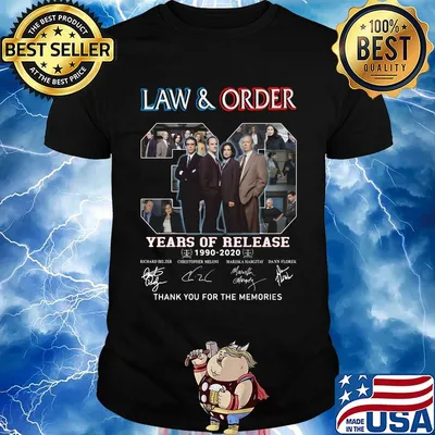 Law and order 30 years of release 1990 2020 Thank You For The Memories Signatures shirt