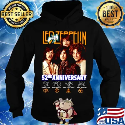 Led zeppelin 52nd anniversary 1968 2020 signatures s Hoodie