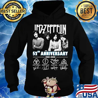 Led zeppelin 52nd anniversary 1968 2020 thank you for the memories signatures s Hoodie