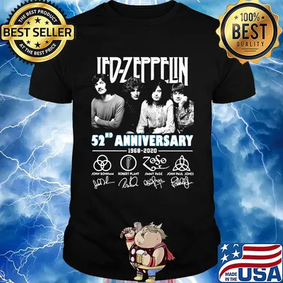 Led zeppelin 52nd anniversary 1968 2020 thank you for the memories signatures shirt
