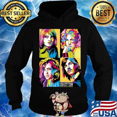 Led zeppelin band members art color s Hoodie