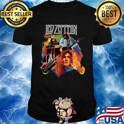 Led zeppelin band members playing guitar shirt