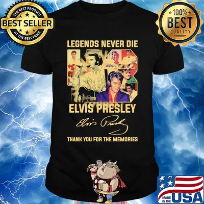Legend never die 43 elvis presley thank you for the memories signature shirt