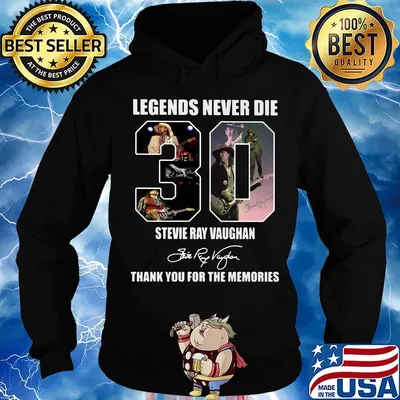 Legends never die 30 stevie ray vaughan thank you for the memories signature s Hoodie