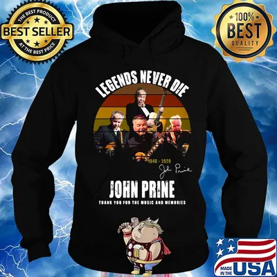 Legends never die john prine thank you for the music and memories signature vintage retro s Hoodie