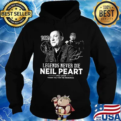 Legends never die neil peart 1952 2020 thank you for the memories signature s Hoodie