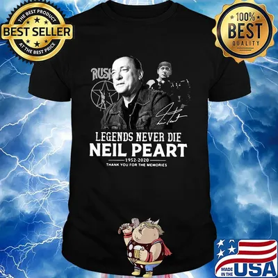 Legends never die neil peart 1952 2020 thank you for the memories signature shirt