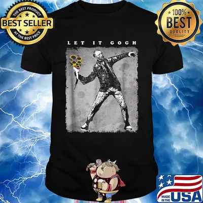 Let it van gogh flowers art shirt