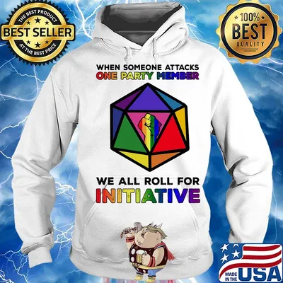 LGBT black lives matter when someone attacks one party member we all roll for initiative s Hoodie