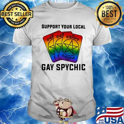 LGBT card support your local gay psychic shirt