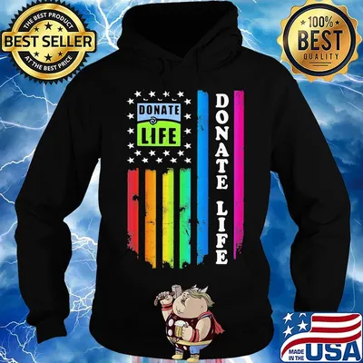 Lgbt donate life american flag independence day s Hoodie