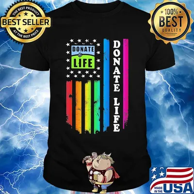 Lgbt donate life american flag independence day shirt