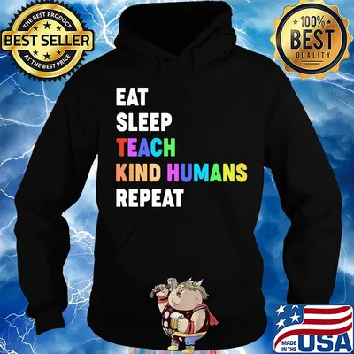 Lgbt eat sleep teach kind humans repeat black lives matter s Hoodie