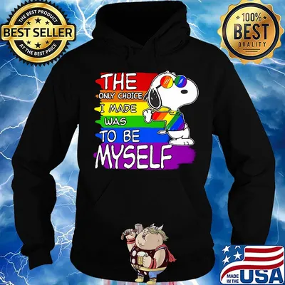 Lgbt flag rainbow snoopy the only choice i made was to be myself s Hoodie