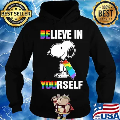 Lgbt flag snoopy believe in yourself s Hoodie