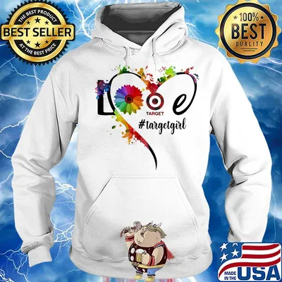 Lgbt love target girl flower heart s Hoodie