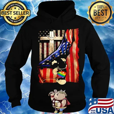 Lgbt mickey mouse cross american flag independence day s Hoodie