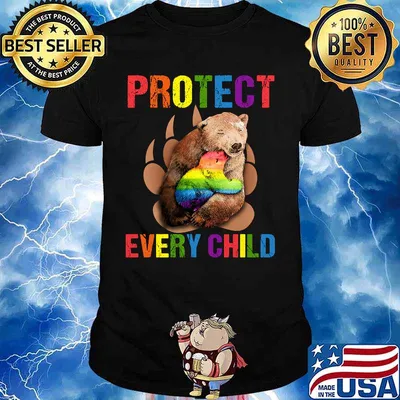 LGBT Protect every child Mama Bear with Child Bear shirt