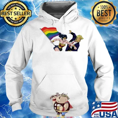 Lgbt superwoman kick donald trump s Hoodie
