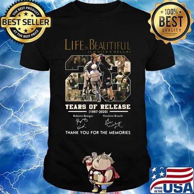 Life is beautiful slavita 23 years of release 1997 2020 thank you for the memories signatures shirt