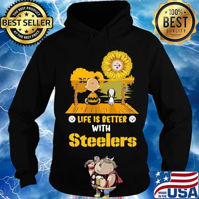 Life is better with Steelers snoopy and Chailer brown s Hoodie